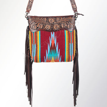 American Darling Cross Body Hand Tooled Saddle Blanket Genuine Leather Western Women Bag Handbag Purse | Crossbody for |Cute